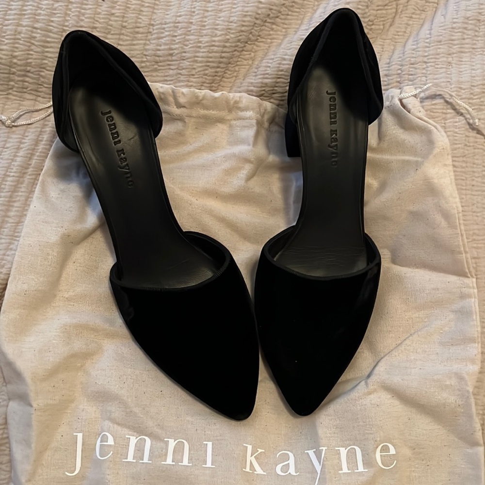 Jenni Kayne velvet black heels
